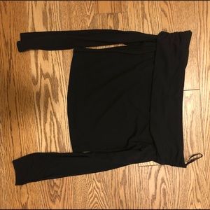 Black off the shoulder crop top